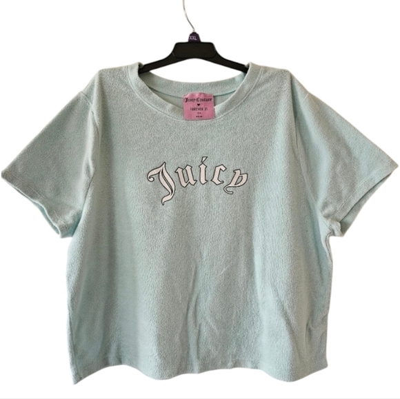 JUICY COUTURE X FOREVER 21 GRAPHIC TERRY CLOTH SWEATSHIRT WOMEN'S PLUS SIZE 3X - Picture 1 of 3